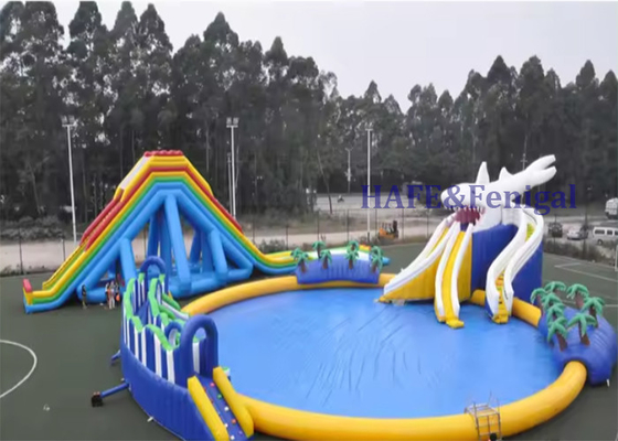 Giant Inflatable Water Slide With Pools Swimming Ball Toys Pools Inflatable Water Park With Pool