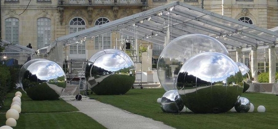 pallone gonfiabile dello specchio del diametro di 2.5m/palla riflettente d'argento decorazione di eventi