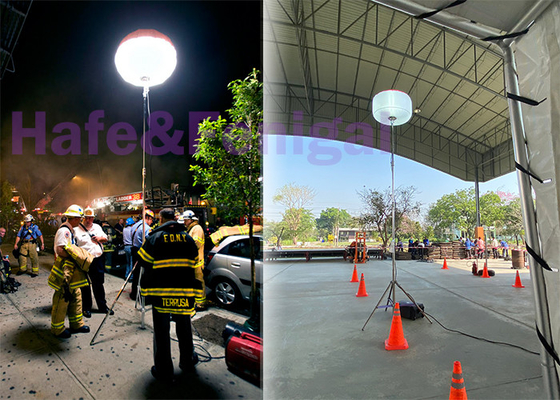 Dimmed Glare Free 800W LED Safety Lighting Balloon For Rescue And Construction