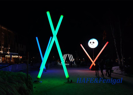 2.5m 5m Inflatable Customized Pixel Tube Rgbw Led Dmx Control Event Lighting Balloon For Sale