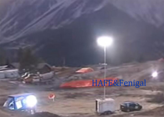 Night Construction Road Paving  Glare Free Balloon Lights In  Halogen 650W-4000W