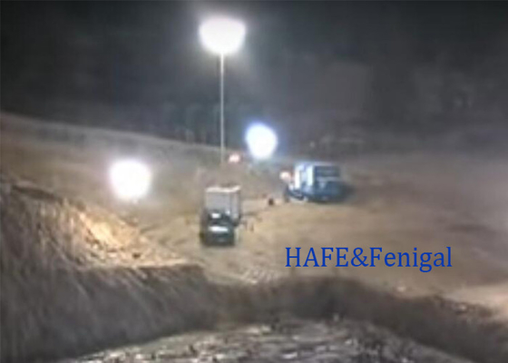 Night Construction Road Paving  Glare Free Balloon Lights In  Halogen 650W-4000W