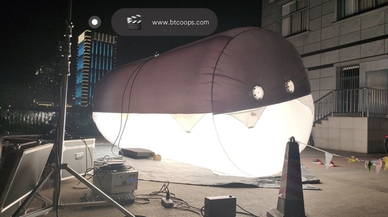 1.8kw Tube Helium Led DMX Control Open Indoor And Street Scenes Film Lighting Balloon