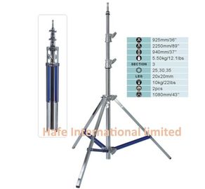Portable and Foldable Tripod Light Stand Offering Quick Setup and Support for Continuous and Flash Lighting Equipment
