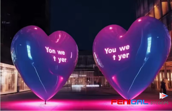 Christmas Big Inflatable Heart Inflatable Balls Shiny Hear Inflatable Mirror Ball Valentine S Day Balloon Decoration