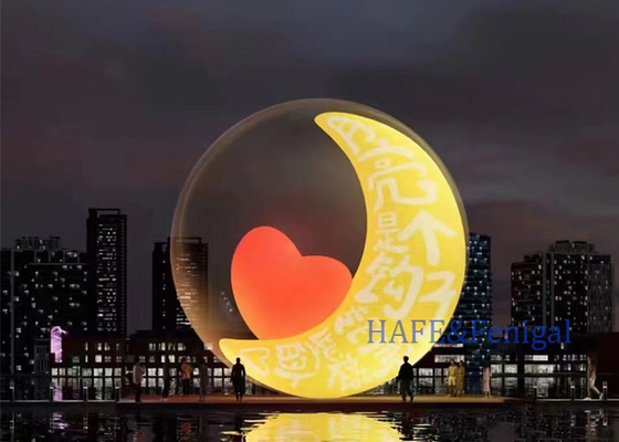 3m Moon Rabbit Shopping Mall Festival Decoration Atmosphere Inflatable Advertising Balloon Light