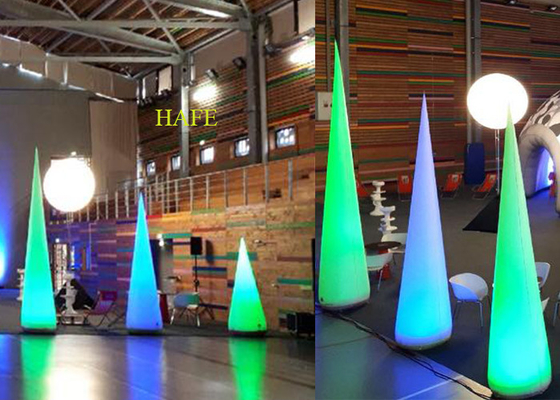 2m 3m Luminous Events Decor Air Inflated Cone LED Inflatable Balloon Light