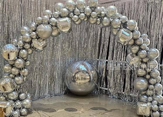 Sealed PVC Inflatable Mirror Ball Metal Pearl 1.5m-3m Event Exhibition Decoration