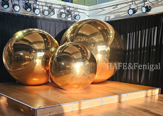 Sealed PVC Inflatable Mirror Ball Metal Pearl 1.5m-3m Event Exhibition Decoration