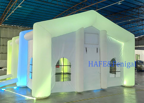 Large Inflatable Cube Tent with LED Lighting For Large Gathering Events Parties