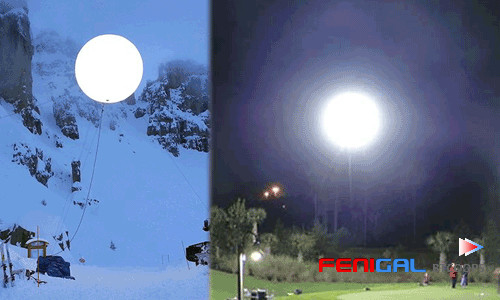 Compact 1200W LED Film Lighting Balloon For Space Saving Indoor And Outdoor Use