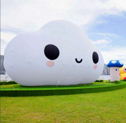 Custom inflatable cloud model with shaped cloud-shaped three-dimensional cartoon decoration luminous pink
