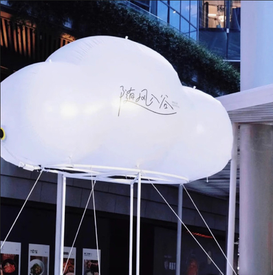 Custom inflatable cloud model with shaped cloud-shaped three-dimensional cartoon decoration luminous pink