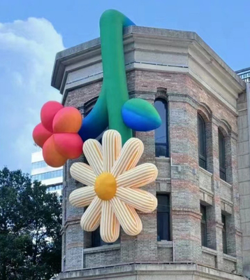 Seven Clouds Inflatable Flower Air Model Customized Shopping Mall Beauty Display Climbing Wall Decoration