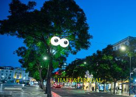 Inflatable Eyes Balloons Hanging In Trees With Built-In Fan Or Air-Sealed Design