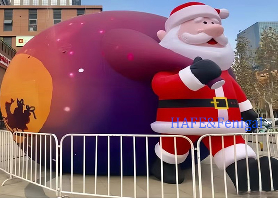 Christmas 5m Inflatable Christmas Tree Santa Claus Holiday Atmosphere Decoration With LED Lights