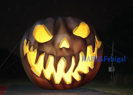 Pumpkin Festival Atmosphere Inflatable Advertising Balloon Decoration Lighting with LED Lights