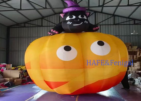 Pumpkin Festival Atmosphere Inflatable Advertising Balloon Decoration Lighting with LED Lights