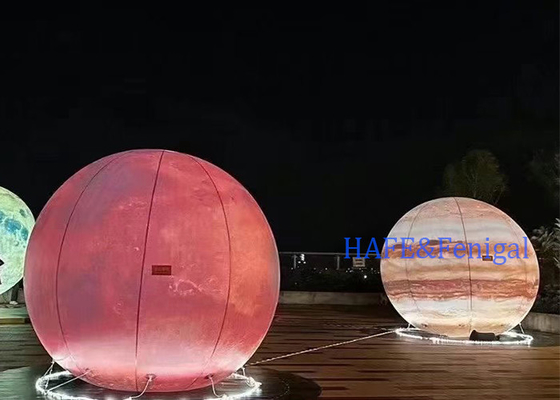 Giant Planet Art Balloon With LED Lighting 1-3M Event Atmosphere Decoration Support Customization