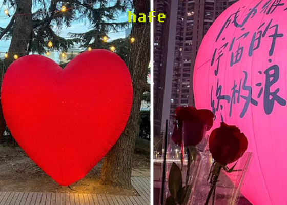 Giant Inflatable Loving Heart Shape Balloon With Light For Wedding Valentine's Day