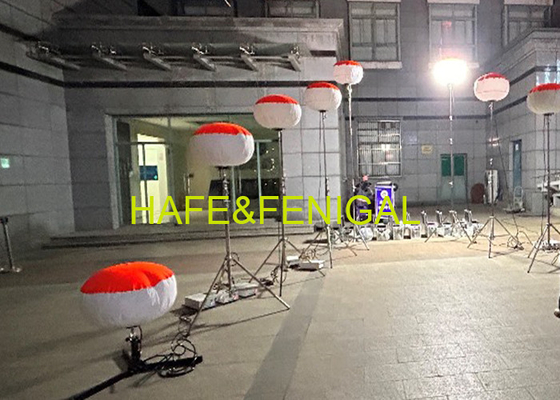 1000w LED Balloon Lighting Work Light Illuminating A Worksite With Glare Free Light