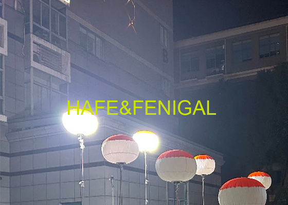 600W Glare Free LED Safety Balloon Light Tower System For Construction Site Lighting