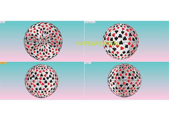 Customizable 6.5ft/2m Inflatable PVC Decor Balloon With Poker Pattern Printing