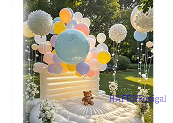 Luxury Inflatable Bounce Castle Jumping Trampoline Large  White Inflatable Bounce House for Wedding Party