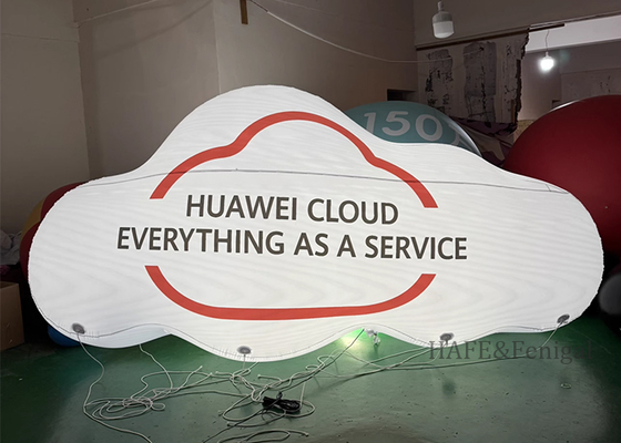 Inflatable Cloud Model With Special-Shaped Cloud-Shaped 3D Decoration, Luminous And Customizable Logo