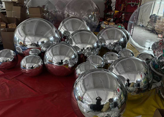 Custom Size PVC Double Layer Silver Mirror Balloon For Event Festival Decoration