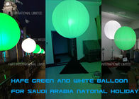Uso reale di eventi del partito dell'Arabia Saudita di colore del LED della decorazione gonfiabile bianca verde di illuminazione