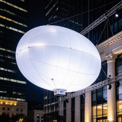 4.8kW Dimmable Elliptical Film Lighting Balloon LED Balloon Light for Architectural Lighting