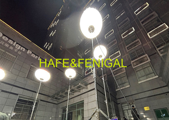 1000w LED Balloon Lighting Work Light Illuminating A Worksite With Glare Free Light