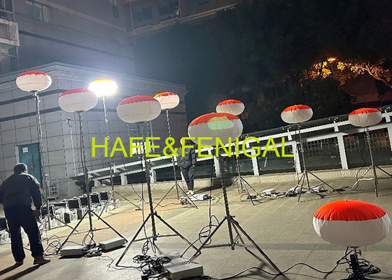 1000w LED Balloon Lighting Work Light Illuminating A Worksite With Glare Free Light