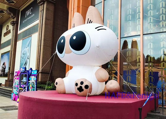 Decorazione per l'aria di animazione per gatti gonfiabili da esterno con luci a LED