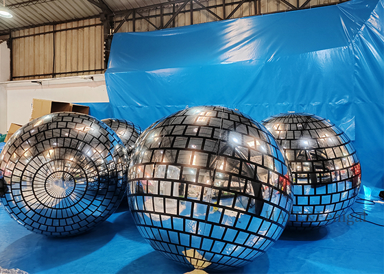 Atmosfera di discoteca di danza Decorazione PVC argento Disco gonfiabile