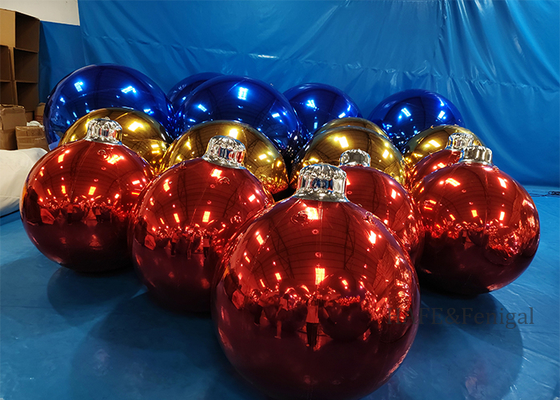 Decorazione gonfiabile a sfera a specchio per l'atmosfera del Festival Gigante di Natale, supporta dimensioni e colori personalizzati