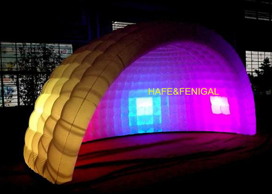 Tenda a cupola gonfiabile illuminata per ricevimenti ospiti, lunga 5m x larga 4.2m x alta 2.5m