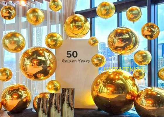 Palloncini a specchio dorati in PVC spessi a doppio strato da 1,5 m, resistenti, per decorazioni di feste di compleanno