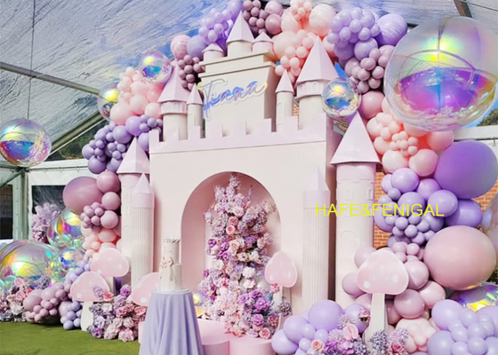 Palloncini gonfiabili a doppio strato in PVC iridescenti e lucenti a specchio per feste di compleanno