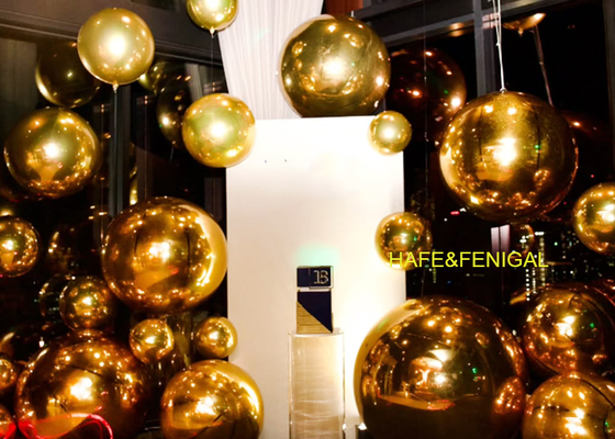 Pvc a doppio strato gonfiabile Pvc oro lucido palloni specchi per eventi multi giorno