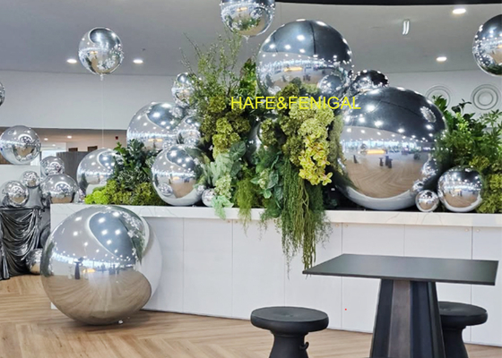 Palloncini a specchio argentati in PVC da 1ft 2ft 3ft per installazioni artistiche interne o esterne