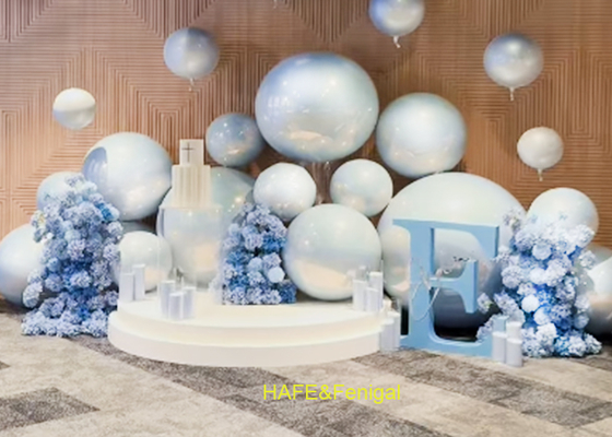 Palloncini bianchi lucidi in PVC resistenti, adatti per decorazioni di matrimoni o compleanni