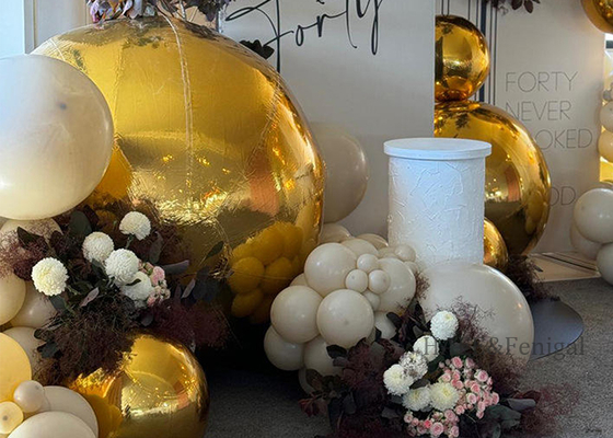 Festa di Natale Festival Decorazione per eventi matrimoniali Pallone a specchio gigante gonfiabile