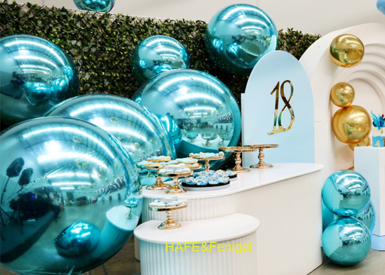 1m palloni in PVC blu chiaro lucido per il matrimonio o discoteca