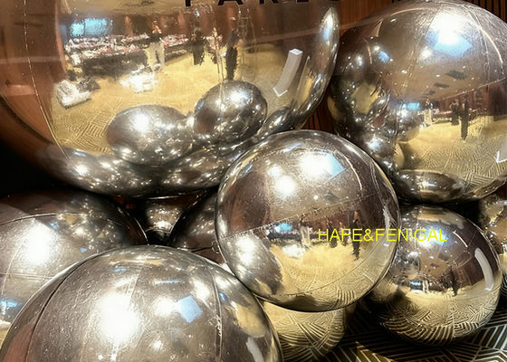 Baloni a specchio gonfiabili in argento in PVC per organizzatori e designer di eventi