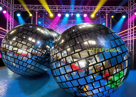 Fully Printed Silver Disco-Style PVC Mirror Balloons For Ceiling Decoration