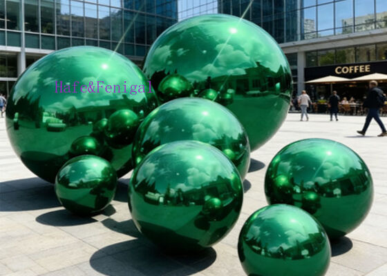Large Inflatable Mirror Sphere with Metallic Shine for Visual Decoration and Displays