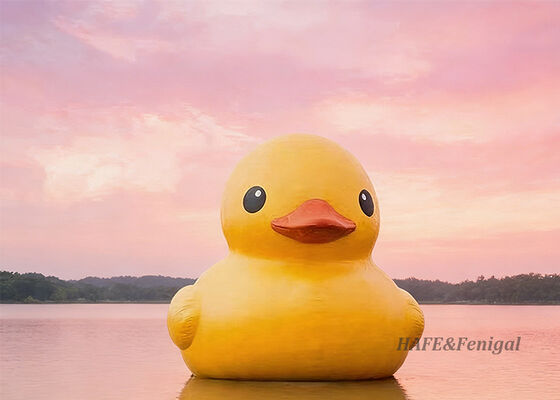 Le anatre gialle da cartone animato gonfiabili su misura sono adatte per i parchi all'aperto e possono essere utilizzate sull'acqua