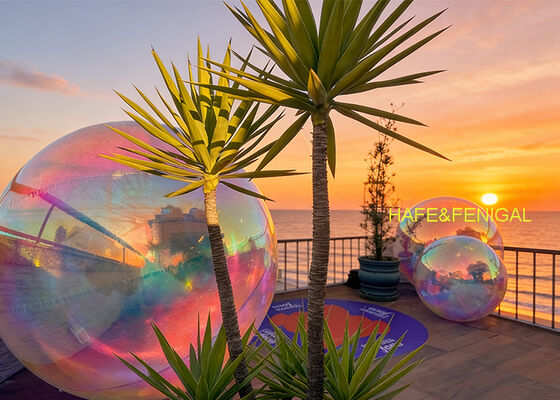 Pallone specchiato olografico ultra-riflettente con 95% di riflettività PVC a doppio strato UV-resistente per eventi